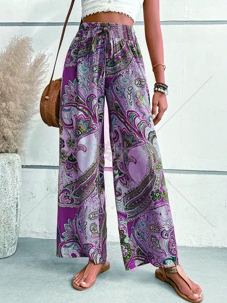 Pantalon large taille haute pour femme – Image 2
