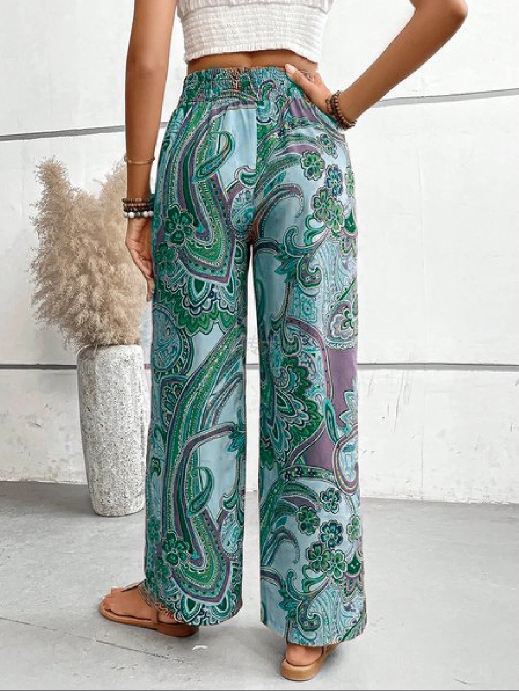 Pantalon large taille haute pour femme – Image 5